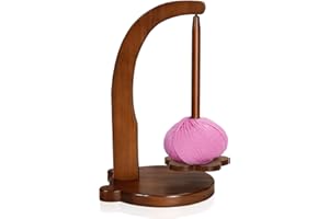 ZLOTOTEC Soporte de hilo para tejer y hacer ganchillo, regalo para los amantes del tejer, hilanderos de madera para ganchillo, soporte para ovillos de hilo para tejer