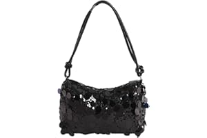 pclapora Pochette Noir à Paillettes, Pochettes et Clutches Femme, Sac Paillettes, Sac à Bandoulière, Pochette Mariage Femme, Sacs à Main de Soirée pour Mariage, Bal, Cocktail, Soirée