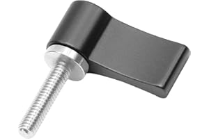NovelGoal CNC-verstellbare Handschraube, M4 M5 M6 x 12 mm, 17 mm, 20 mm, enge Verschlussschrauben für DSLR-Kamera, 15 mm Schienenstange, Follow-Fokus-Zubehör (M4 x 17 mm, schwarz)
