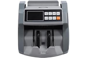 Kadimendium Banknote Counting Machine, AC 100-240V MG UG IR LCD Display Easy Operation High Speed ​​Money Counter Great Accuracy for Shopping Malls (UK Plug)