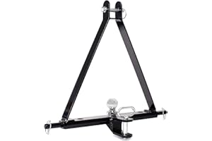 WilTec Remolque de 3 Puntos Boca de Enganche 610 mm Tractor Cabeza esférica Carril para categoría 1