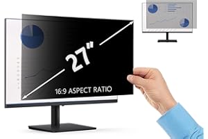 PaceBid 27 Inch Privacy Screen Filter for 16:9 Aspect Ratio Laptop/Computer Monitor Anti-scratch Anti-Glare Protector Anti-Spy Protector Film Filter Privacy Widescreen Display