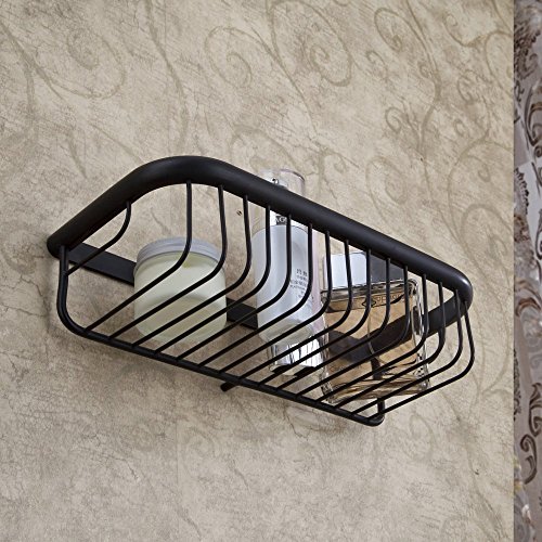 Hiendure® 30 cm Wandhalterung Messing Bad-Accessoires Badezimmer Abstellraum Badezimmer Regal Bath Halter, Öl eingerieben Bronze - 3