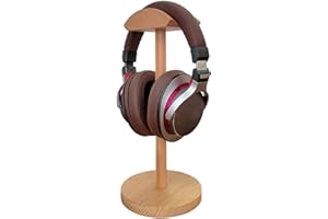 Fowybe Wood Headphone Stand - Nature Wood Headset Holder with Solid Heavy Base for All Headphone Sizes