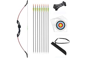 OUTDOOR-SHOOTER Outdoor Youth Recurve Bow and Arrow Set with Quiver Children Junior Archery Beginner Longbow Training for Teen Teams Game Gift