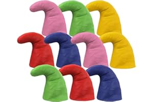 Alsino 10 Zwergenmützen Zwergenmütze für Erwachsene JGA Gruppen Wichtelmütze Zwerg Kostüm Karneval Elfenmütze Zwergen Zipfelmützen (10er Paket)