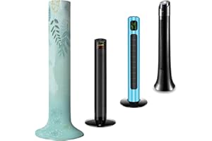 AMIJOUX Copertura per Ventilatore A Torre per Casa, Camera da Letto, Ufficio, Coperture Antipolvere per Ventilatori A Piedistallo per Interni Ed Esterni