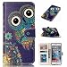 Produktbild Hozor Apple iPhone 6 / 6S 4.7 zoll Hülle Gemalte Erleichterung Drucken Design PU Ledercase Tasche Schutzhülle Anti-scratch Magnetverschluss Telefon-Kasten Handyhülle Bookstyle Handycover - Große Augen Eule