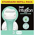 Wilkinson Sword Ricarica Rasoio Donna Intuition 2in1 Sensitive Care, Lame X3, Rasoio Quadrilama Donna