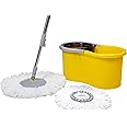 Esquire Elegant Yellow 360° Spin Mop Set with Additional Refill