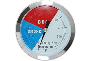 DOZYANT BBQ Factory 3" 550F BBQ Charcoal Grill Pit Wood Smoker Temp Gauge Thermometer 2.5" Stem SS Bunting