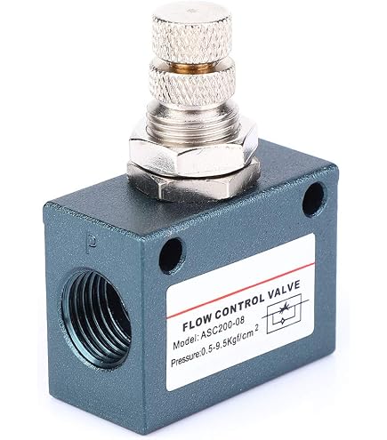 Heschen Pneumatik-Drosselrückschlagventil RE-02 – G1/4, Alu, Für Luft, 0–0,8 MPa, -5 Bis 55 °C