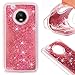 Produktbild Ouneed® Für moto G5 plus Hülle , Transparente Quicksand Glitzer bling Fall Cove Für moto G5 plus (Rosa)