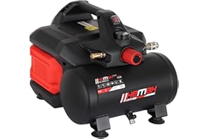 HEMAK Silent Kompressor 6 Liter 8 bar 750W / 1PS 135 L/min Ansaugleistung Flüster Kompressor