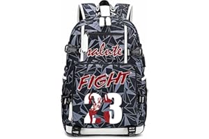 FANwenfeng Basketball spieler Nummer 23 Multifunktions Rucksack Reise Laptop Fans Flammenelement Tasche für Männer und Frauen