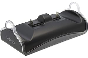 Konix Mythics Support Double Station de Charge pour manettes DualShock PS4 - Charge Rapide 4h - Indicateur LED - Noir et Bleu