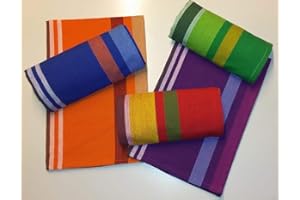 SpazioTessile Set 9 Strofinacci Asciugapiatti 50x70 Multicolore Tinti in Filo 100% Cotone Klut