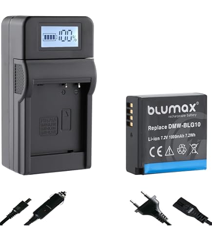 Kastar Battery Travel Charger For Panasonic DMW-BLE9 DMW-BLG10 & Lumix DC- ZS70