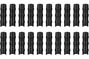 REACHMALL Clip per pellicola serra, 20 morsetti per serra, kit di morsetti per telaio e asta per serra (nero, 20 mm)