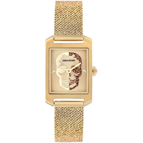 Montre Zadig & Voltaire ZVT1114 - Analogique Quartz Cadran Doré Avec Ailes Et Bracelet Acier