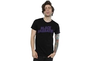 Black Sabbath Men's Distressed Logo T-Shirt Large Black