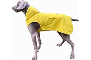 FLYING TAIL Nicht steif, superweiche Haptik Hunde-Regenmantel, reflektierend, verstellbar, einfach anzuziehen, Loch für die Leine für S-XXXXXL Hunde (Gelb, XXXXXL)