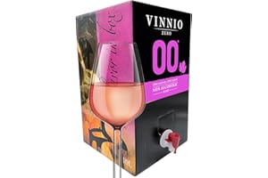 VINNIO ZERO VINNIO - Vino sin alcohol 0,0 Rosado | Bag in Box 10 litros | Equivalente a más de 13 Botellas de 750 | Formato Ahorro con Grifo (Sin Azúcar, Bajo en Calorías).