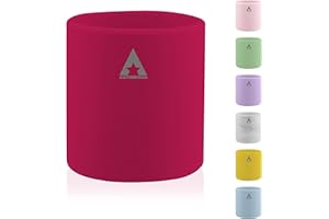 ALLSTOREITALIA Bicchiere In Silicone Bambini Antigoccia Antiscivolo Per Imparare A Bere (Rosso)