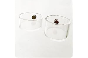 JILINWEI 2Pcs Jumping Spider Feeding Dish, Magnetic Tiny Food Dishes Water Dish for Jumping Spider, Tarantula and Other Small Pets,Transparent