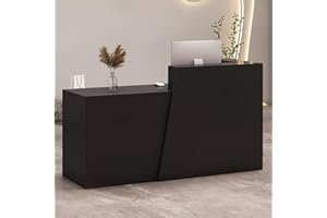 ZRBDDEF Empfangstheke mit Schublade und Ablagefächern – Moderner Kassentisch mit viel Stauraum, Empfangstisch für Büro, Salon, Geschäft oder Café