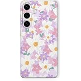 Multitronic Samsung Galaxy A55 Uyumlu Yağlı Boya &Ccedil;i&ccedil;ek Tasarım Baskılı Şeffaf Kılıf, spacea55290
