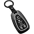 Muxkenper Key Fob Cover Case Fit for Chevrolet 2019 2018 2017 Chevy Malibu Camaro Equinox Trax Traverse Sonic Cruze Volt Spark Keyless Entry Remote Case Holder ABS Carbon Fiber Pattern (Black)