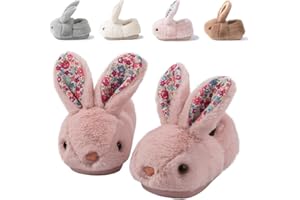 Nasogetch Pantofole Bambino Bambina Invernali Ciabatte da Casa Peluche Coniglio Scarpe Cotone Ragazzo Ragazza Antiscivolo Chiuse