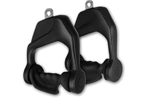 HXD-ERGO Poignée de Fixation de câble en D, Poignées de Machine à câble, Poignée à Une pour Poulie pour l'entraînement des Biceps, Triceps, épaules et Dos Musculation, rotative à 360 degrés