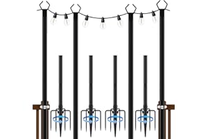 BONJUME Gancho De Pastor, 4PCS 300CM Ganchos De Pie En Exteriores Para Casa De Pájaros Varilla De Montaje De Jardín Para Iluminación Decoración De Bodas Gancho De Pastor De Jardín Para Uso En Exteriores