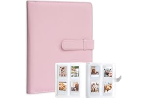 AMIMY Album fotografico a 128 tasche per la fotocamera istantanea Fujifilm Instax Mini LiPlay 11 12 9 8+ 8 7S e la stampante, Polaroid Snap Touch PIC-300 Z2300 Mint Zip Instant Camera Printer (Rosa)