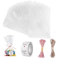 200 Sacchetti di Cellophane Trasparenti 10 cm x 20 cm Da