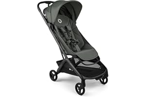 Bugaboo Butterfly 2 Silla de paseo de viaje, Tamaño Cabina de avión, Sillita Ligera Portátil y Plegable a una Mano, con Asiento Reclinable, Cesta de Almacenaje, Correa de Transport - Forest Green