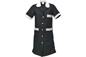 fratelliditalia.org Camice Grembiule Donna Cameriera Domestica Pulizie Lavoro Mezze Maniche Corte