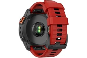 MYSNBKN 26mm Cinturino rapido per Garmin Fenix 7X Pro/Fenix 7X/Fenix 6X/Fenix 6X Pro/Fenix 5X/Fenix 5X Plus/Fenix 3/Fenix 3 HR, Cinturino di ricambio in silicone morbido