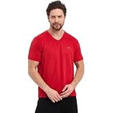 Slazenger KATRIINA V Yaka Saks Mavi Tiş&ouml;rt, ST14TE025