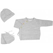 Ensange Bébé Brassière + Bonnet + Chaussons Taille Naissance - Fait Main - Neuf Sans étiquettes