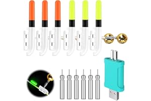 VEGENA Lot De 6 Cloches D'alarme De Pêche, Cloches De Pêche, Bâtons Lumineux pour Pêche Détecteur De Touche Clochette De Peche avec Boucle Alarme De Touche pour La Pêche en Mer Et La Pêche De Nuit