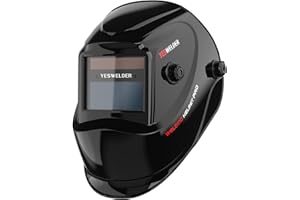 YESWELDER Masque Soudure Couleur Vraie 92.5x42.5mm, Casque Soudure Auto-Obscurcissant à énergie Solaire Réponse 1/30000s, Masque de Soudage Automatique 4/9-13 pour MIG Arc TIG
