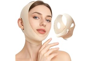 XBFOCNH Maschera Viso in Forma a V con Effetto Lifting,Strumento a doppia funzione,V Doppio mento Per La Correzione Delle Rughe
