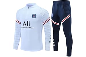 Kobzio Paris Chándales De Fútbol para Hombre, chándal de entrenamiento de fútbol para club de fútbol Europa Paris El Nuevo chándal de manga larga para adultos niño Primavera Y Otoño Traje