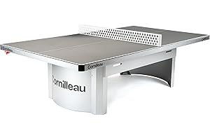 Cornilleau - Campus 510 - Outdoor Ping Pong/Table Tennis Table - Robust - Weatherproof and Shockproof Table for Schools, Parks, Campsites - 7 mm Melamine Resin Surface - Grey or Blue