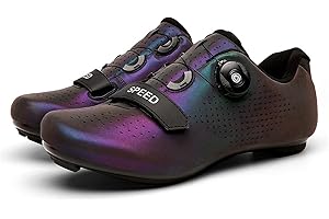 LZQPEARL Chaussures Cyclisme pour Hommes Femmes, Chaussures D'équitation Vélo Route Montagne pour Unisexe, Chaussures Vélo VTT Conception Réfléchissante Compatibles SPD Look Delta Cycle Riding Cleat