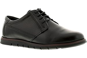 DR KELLER Mens Soft Leather Lace Up Smart Office Work Formal Shoes Size 6-12 - Black - UK