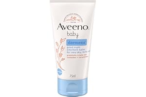 Aveeno Baby Dermexa Good Night - Bálsamo emoliente (1 x 75 ml), para un efecto calmante inmediato e hidratante de larga duración, alivio de la irritación y la sequedad, bálsamo infantil para pieles